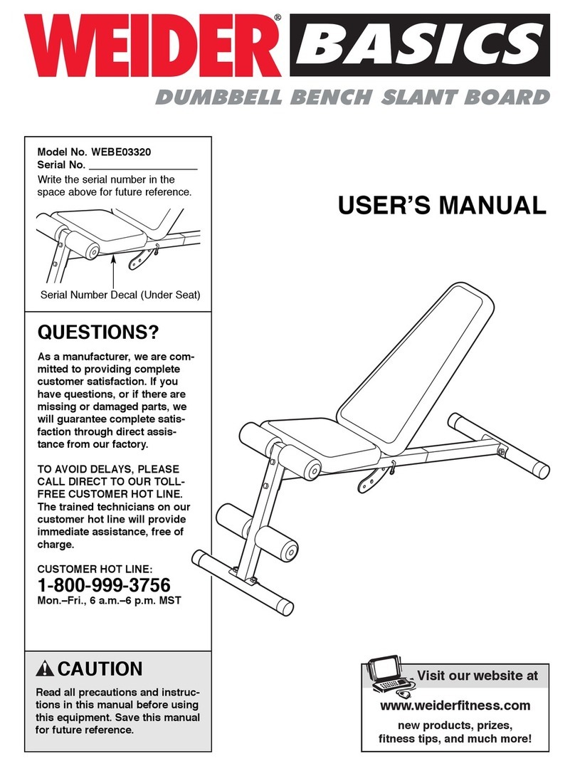 Weider WEBE0332.0 Manual de usuario Weider WEBE0332.0 Manual de usuario