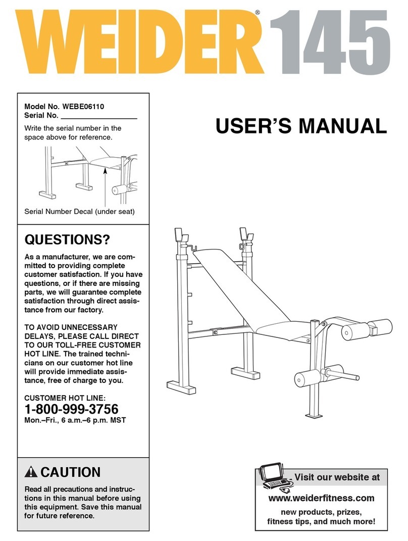Weider WEBE06110 Manual de usuario