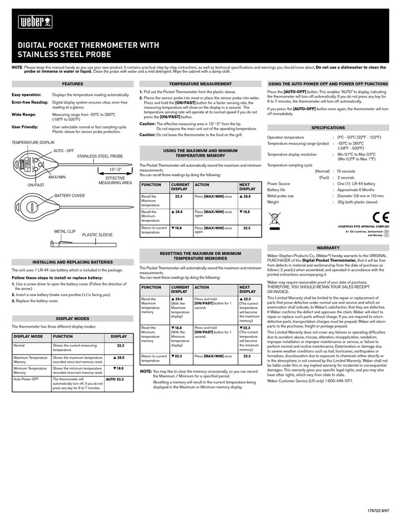 Weber 178722 Manual de usuario