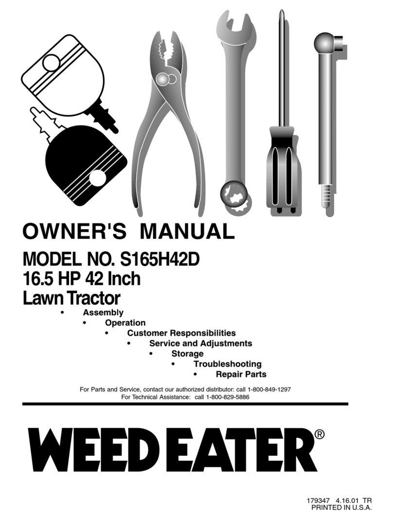 Weed Eater S165H42D Manual de usuario