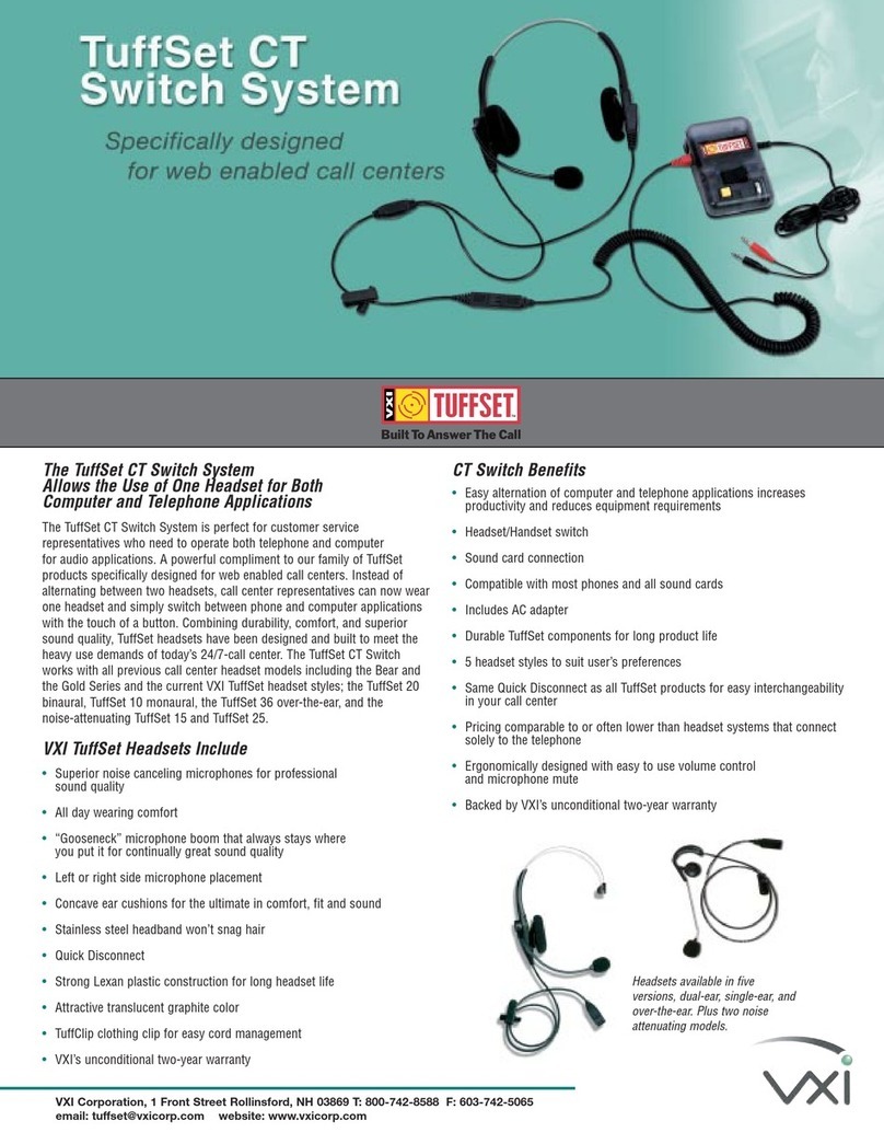 VXI TuffSet CT Switch System Manual de usuario