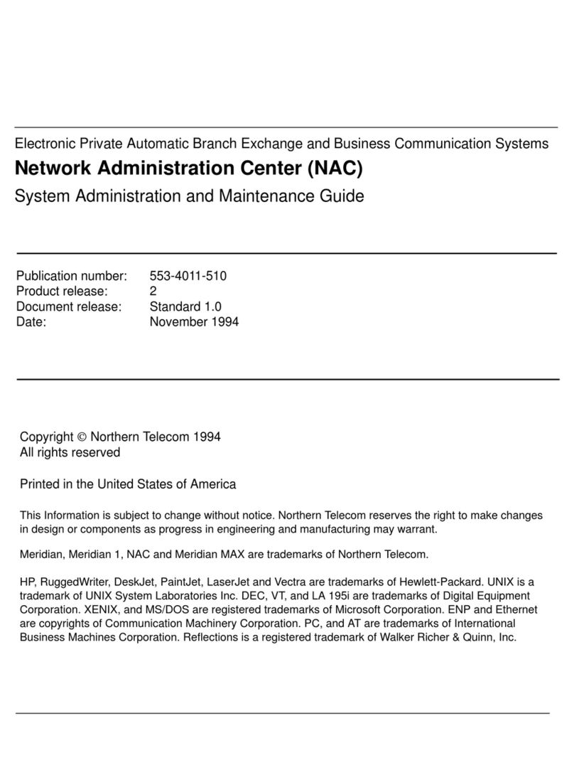 Northern Telecom NAC Manual de usuario