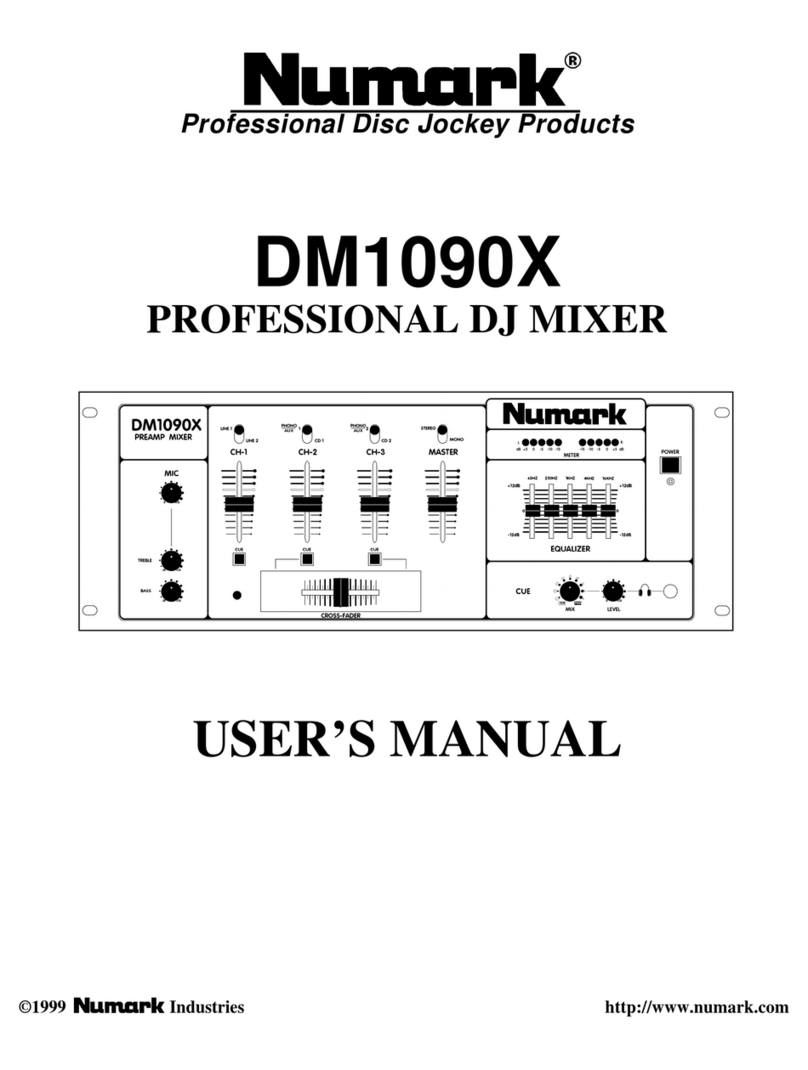Numark DM1090X Manual de usuario