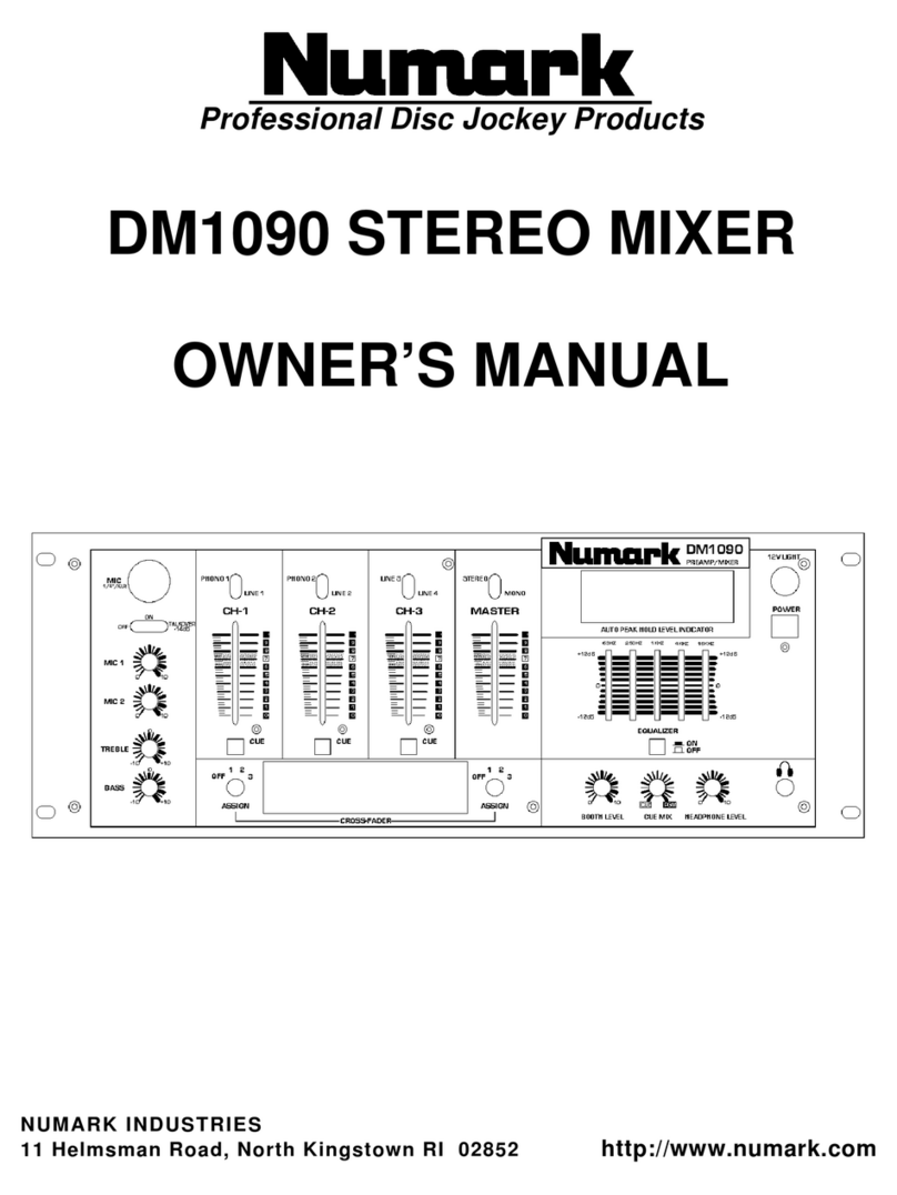 Numark DM1090 Manual de usuario