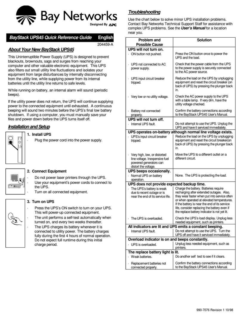 Bay Networks BayStack UPS45 Manual de usuario