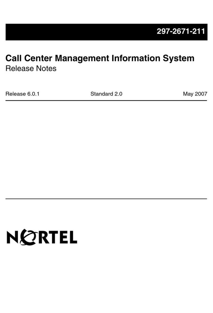 Nortel CC MIS Manual de instrucciones