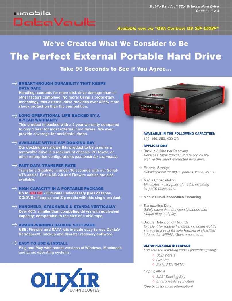 Olixir 3DX 120GB Manual de usuario