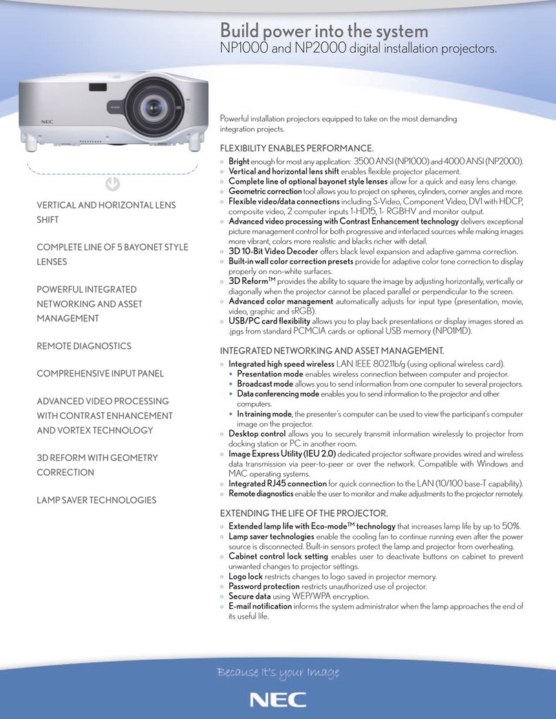 NEC NP1000 Manual de usuario