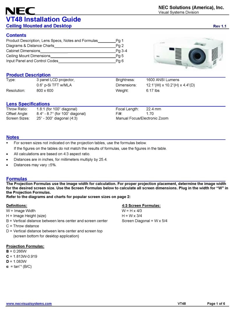 NEC VT48 Series Manual de usuario