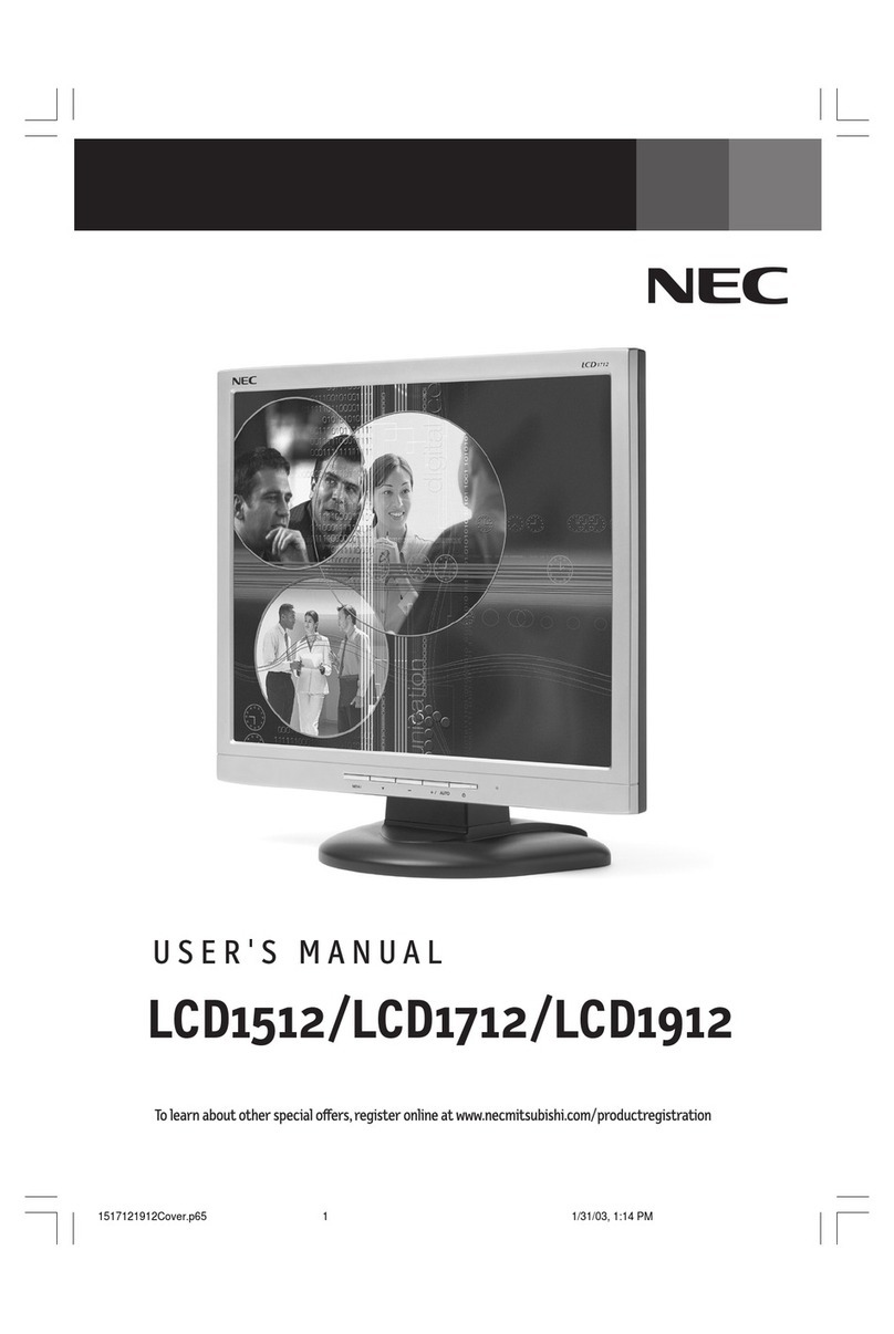 NEC MultiSync LCD1512 Manual de usuario