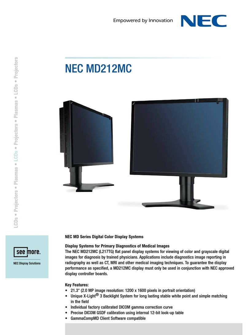 NEC MD212MC - MultiSync - 21.3" LCD Monitor Manual de usuario