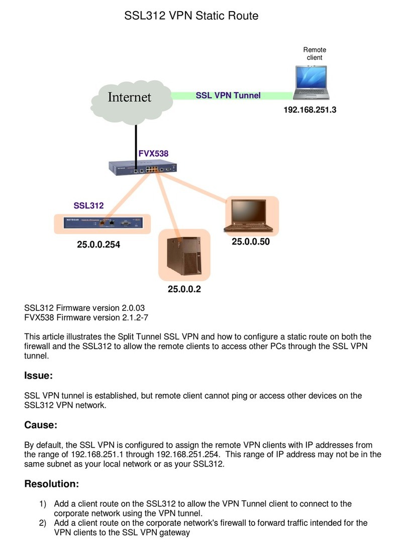 NETGEAR SSL312 - ProSafe SSL VPN Concentrator 25 Instrucciones de instalación y mantenimiento
