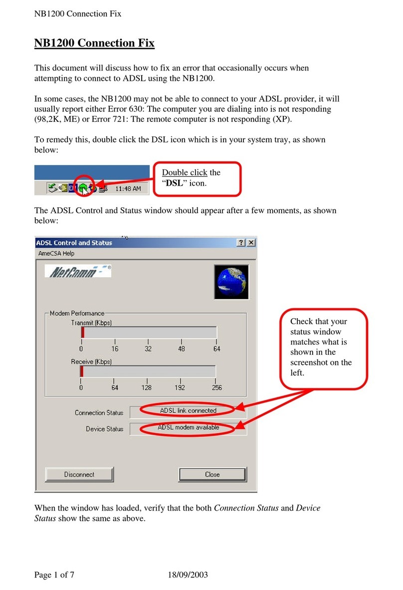 NetComm NB1200 Manual de instrucciones