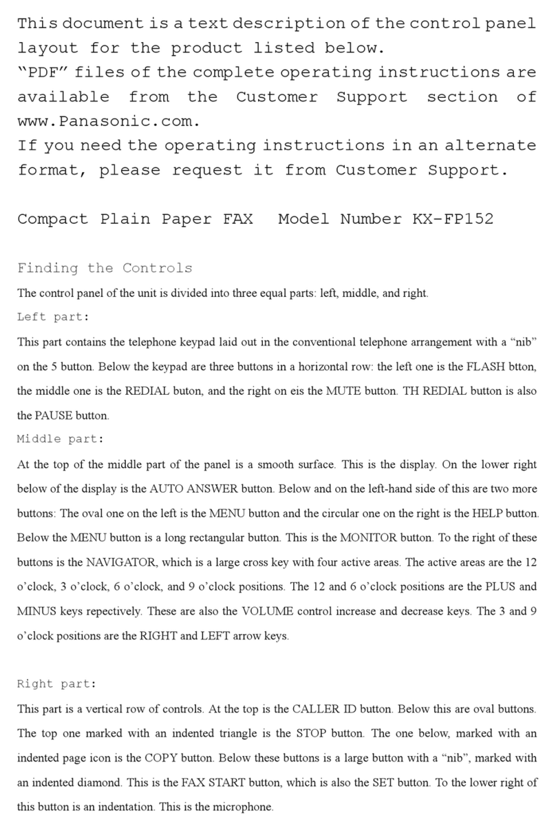 Panasonic KX-FP152 Instrucciones de funcionamiento e instalación