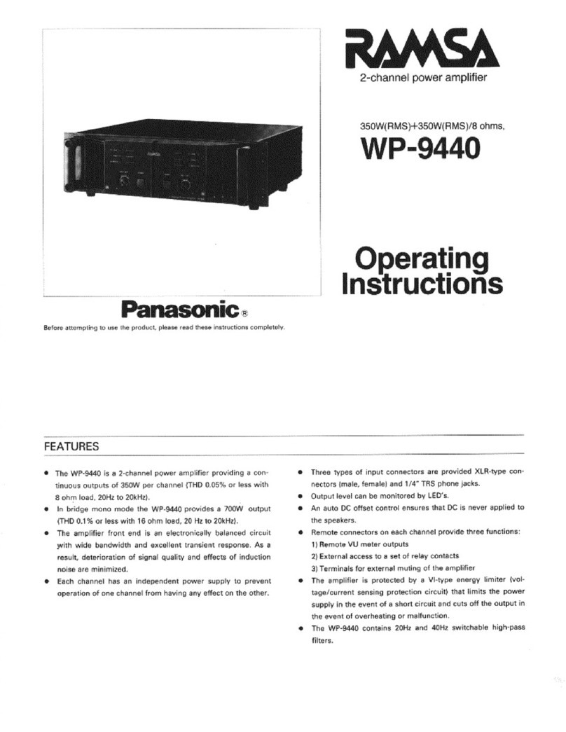 Panasonic WP9440 - RAMSA POWER AMPS Manual de usuario