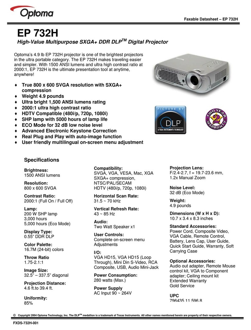 Optoma EP 732H Manual de usuario