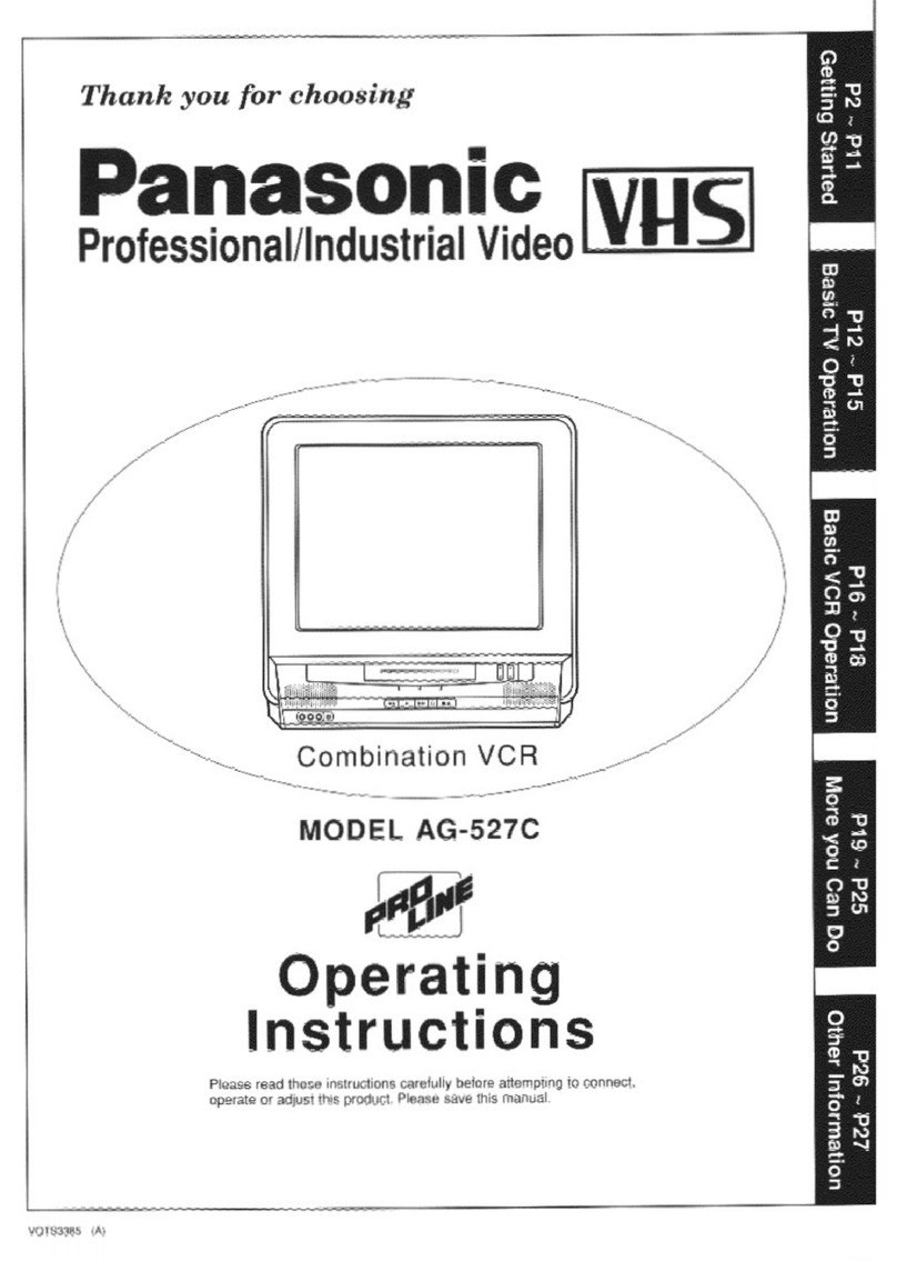 Panasonic AG527C - COMBINATION VCR Manual de usuario