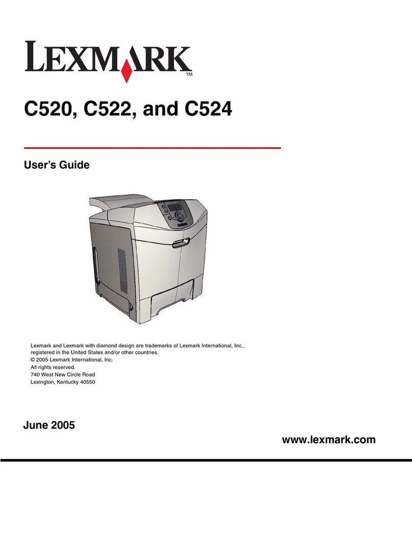 Lexmark C520 Series Manual de usuario Lexmark C520 Series Manual de usuario