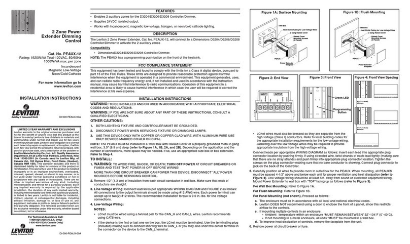 Leviton PEAUX-12 Manual de usuario