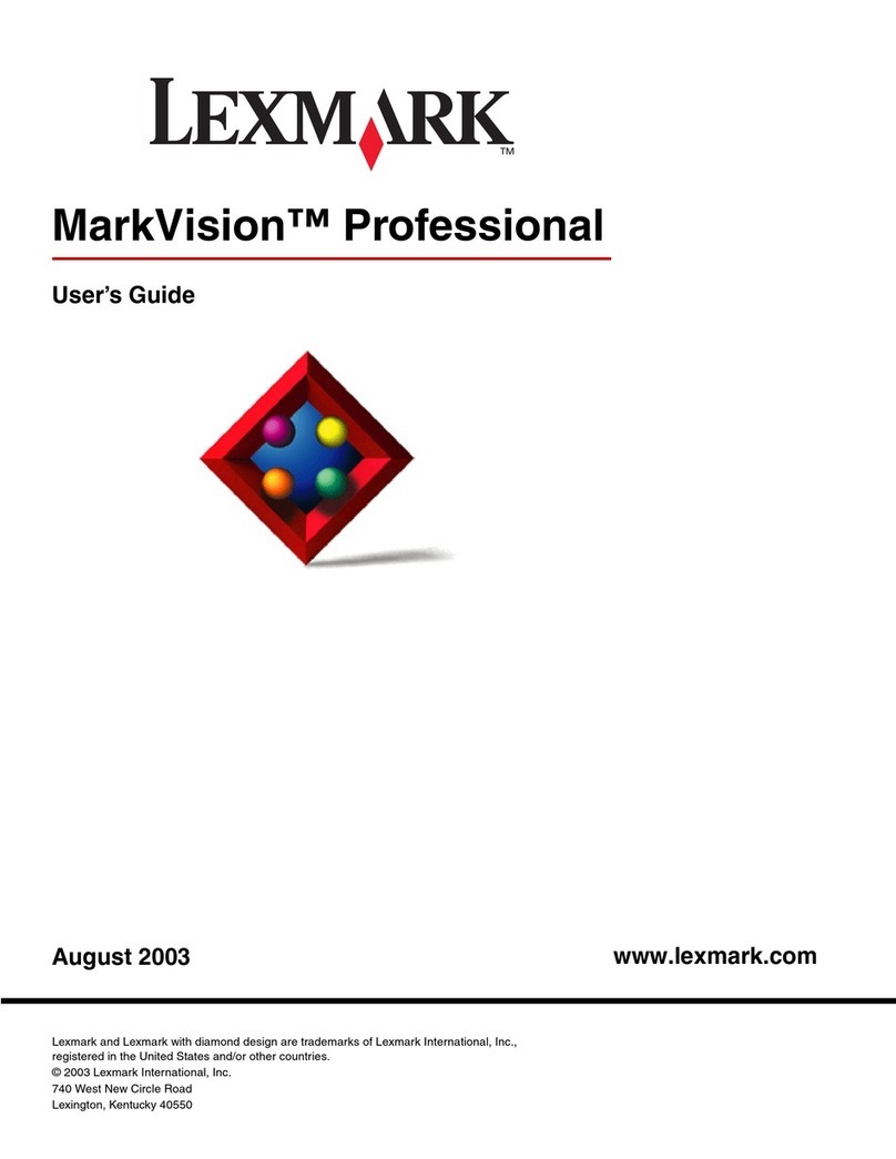 Lexmark MarkVision Professional Manual de usuario Lexmark MarkVision Professional Manual de usuario