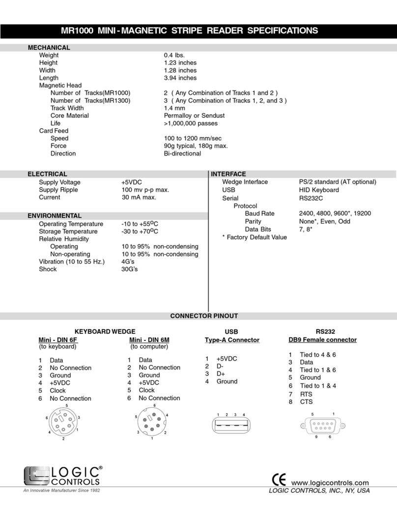 Logic Controls MR1000 Manual de usuario