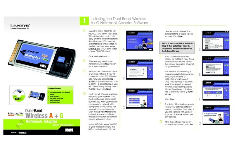 Linksys WPC55AG Instrucciones de funcionamiento originales