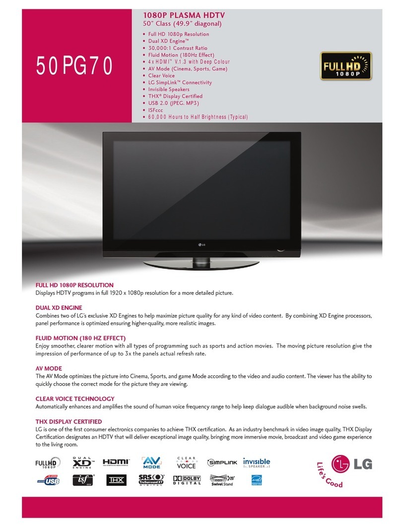 LG 50PG70 Series Manual de usuario