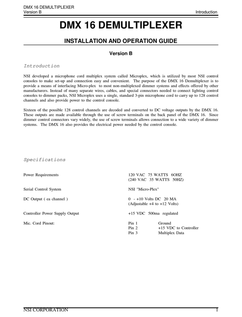 NSI DMX-16 Instrucciones de funcionamiento