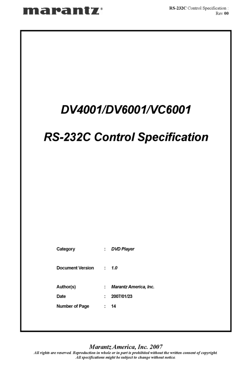 Marantz DV4001 Manual de uso y mantenimiento