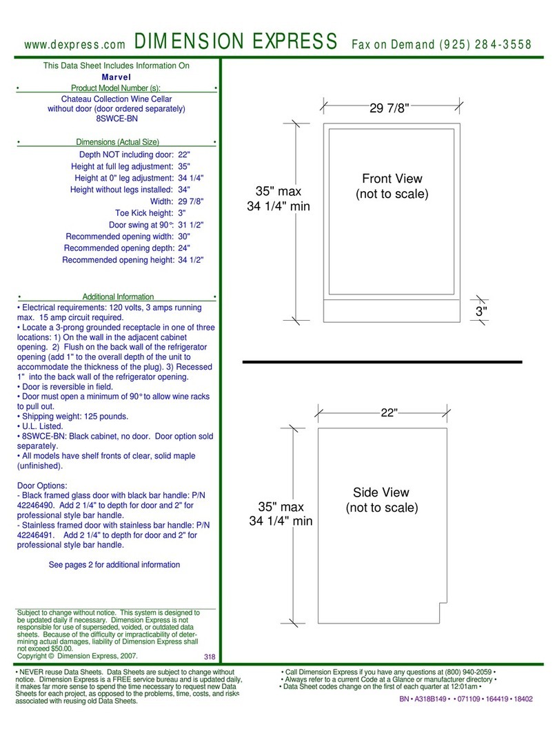 Marvel 8SWCE-BN Manual de usuario