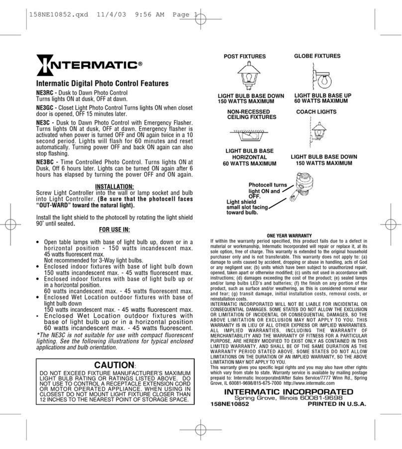 Intermatic NE3BC Manual de usuario