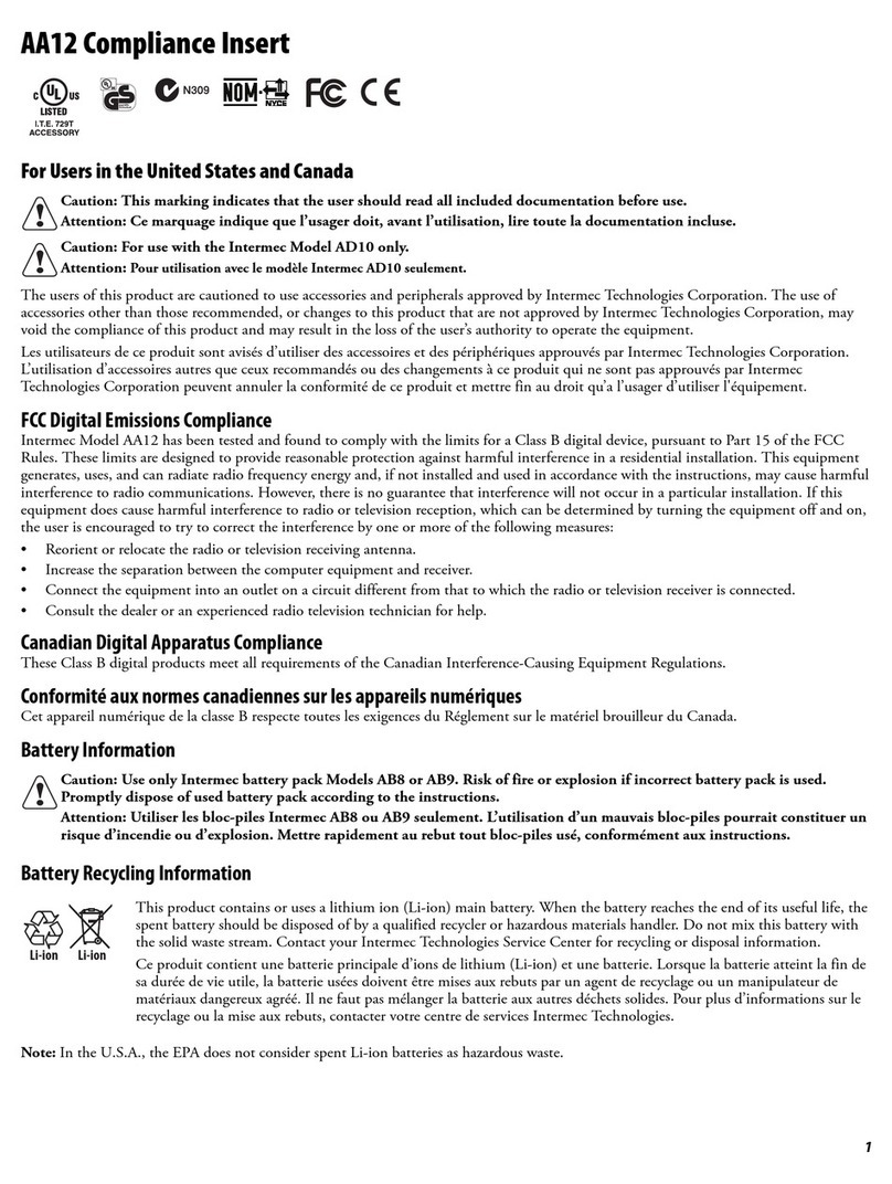 Intermec AA12 Manual