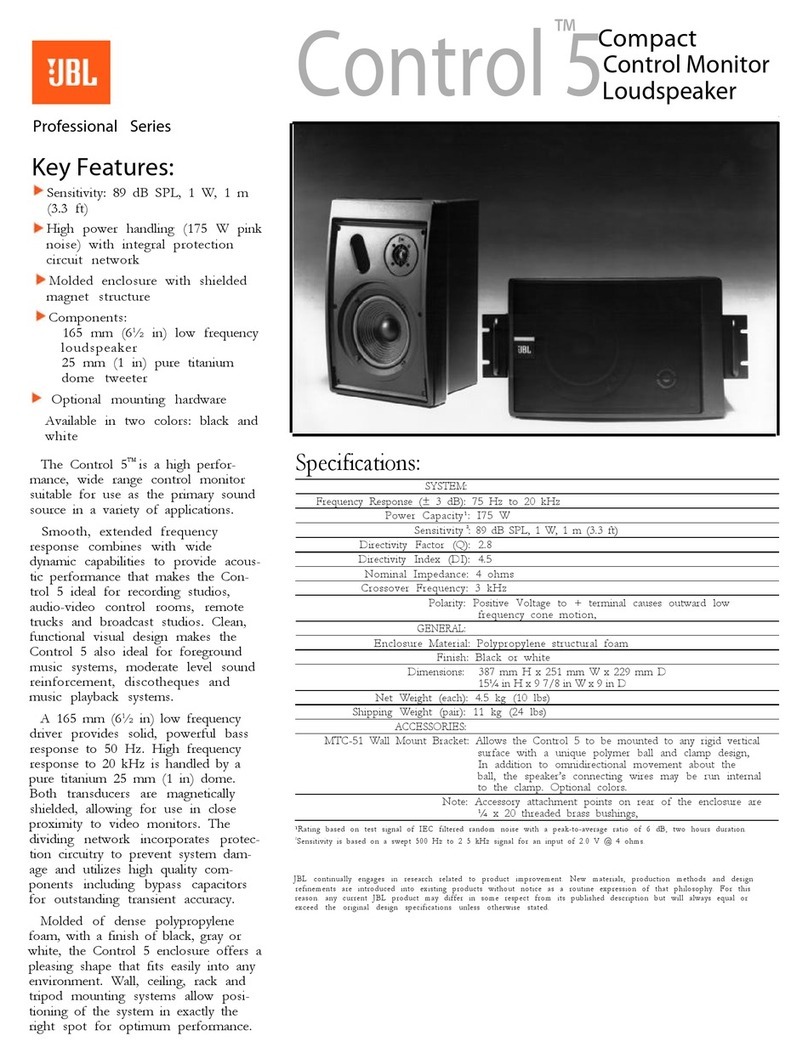 JBL Control Control 5 Manual de usuario