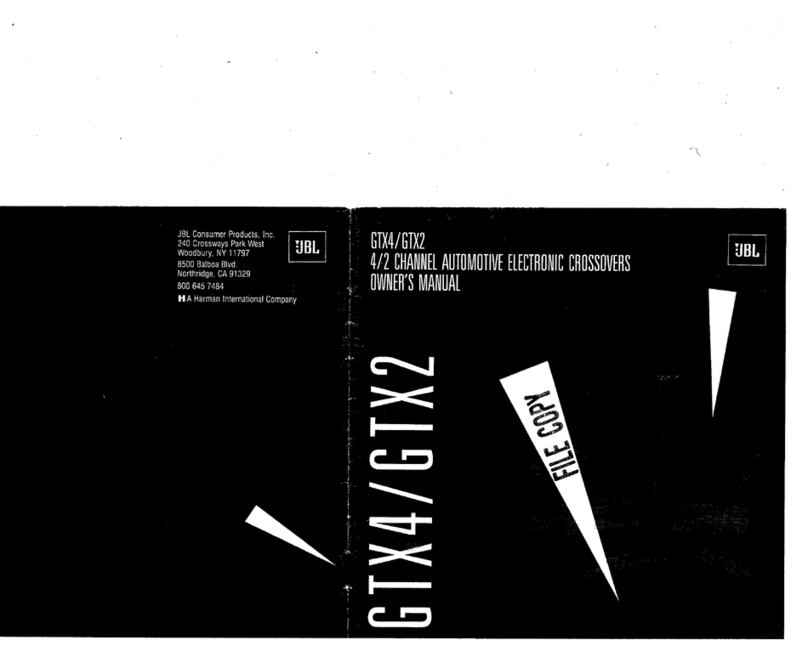 JBL GTX2 Manual de usuario