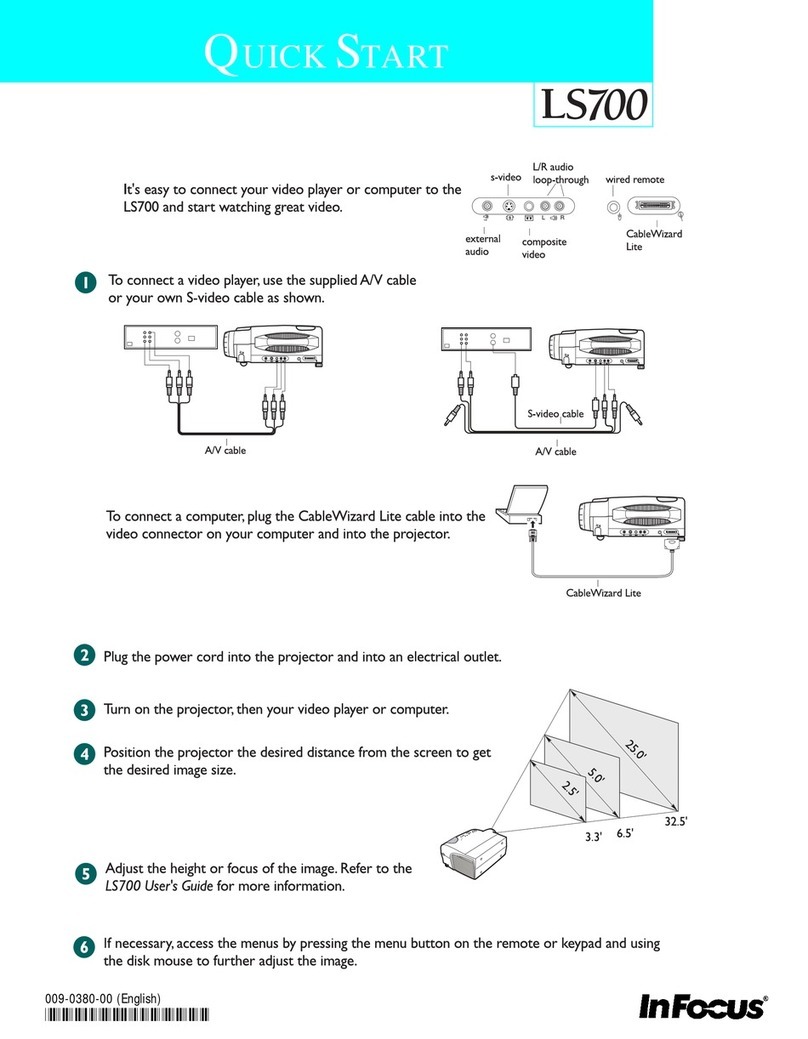InFocus LS700 Manual de usuario InFocus LS700 Manual de usuario