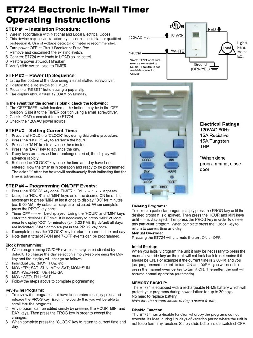 Intermatic ET724 Manual de usuario