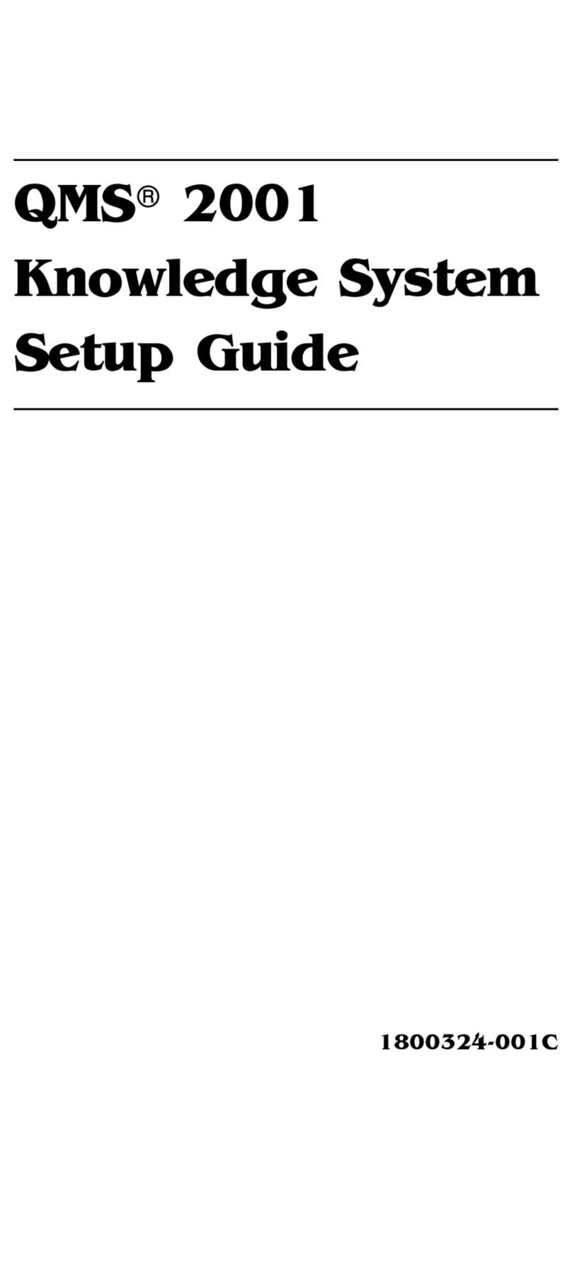 QMS 2001 Manual de usuario