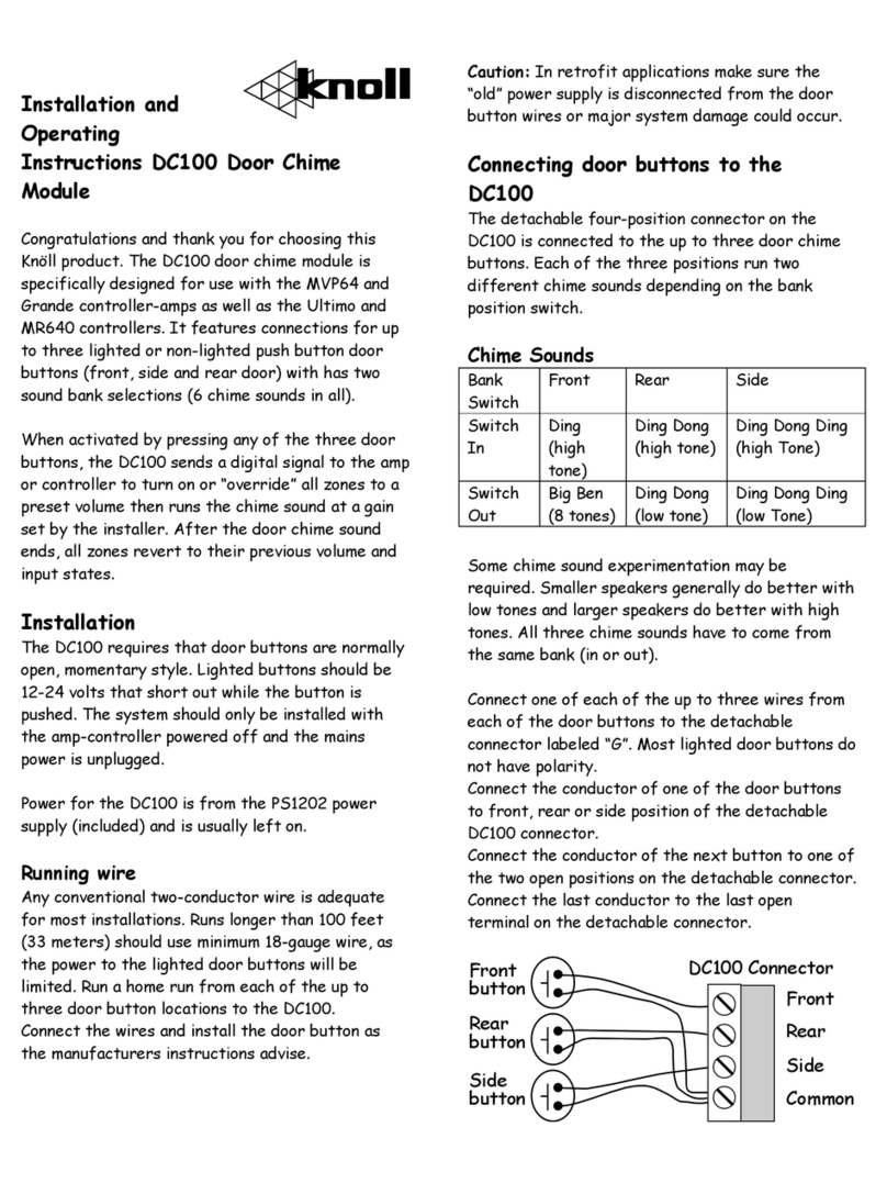 Knoll DC100 Manual de usuario