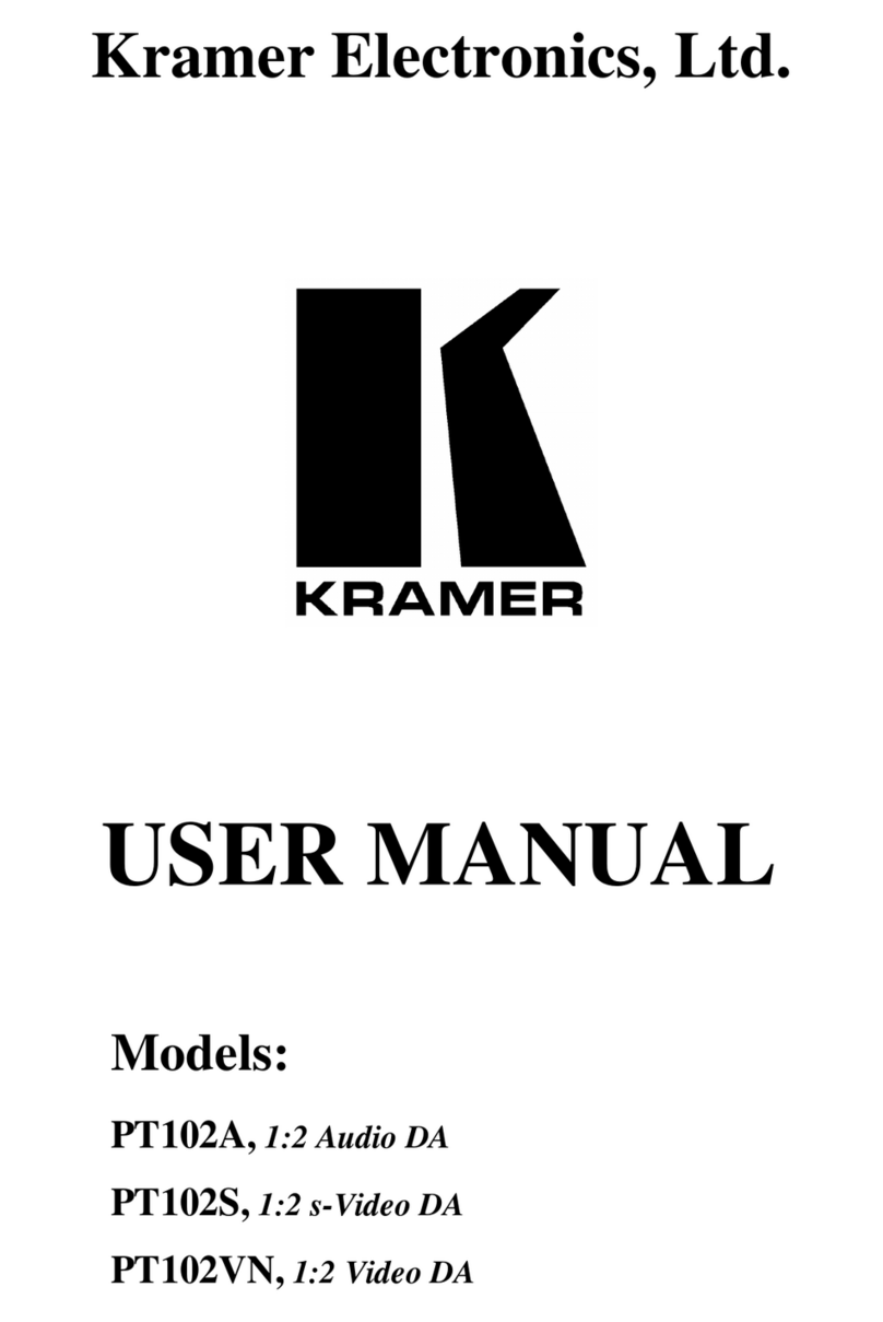 Kramer PT-102A Manual de usuario
