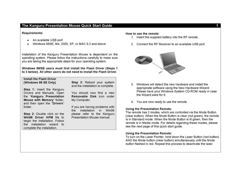 Kanguru Presenter Mouse Instrucciones de funcionamiento