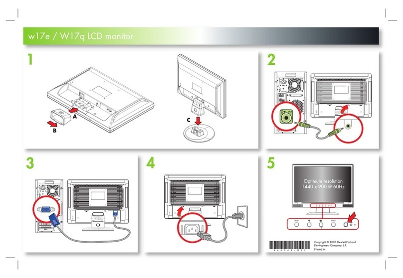 HP W17e - 17" LCD Monitor Manual de usuario