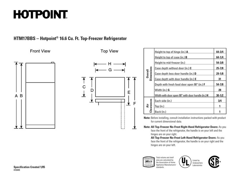 Hotpoint HTM17BBSSA Manual Hotpoint HTM17BBSSA Manual