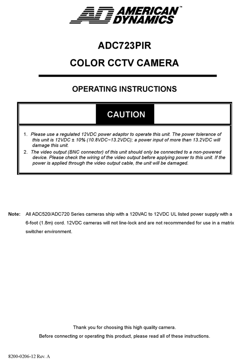American Dynamics ADC723PIR Manual de usuario