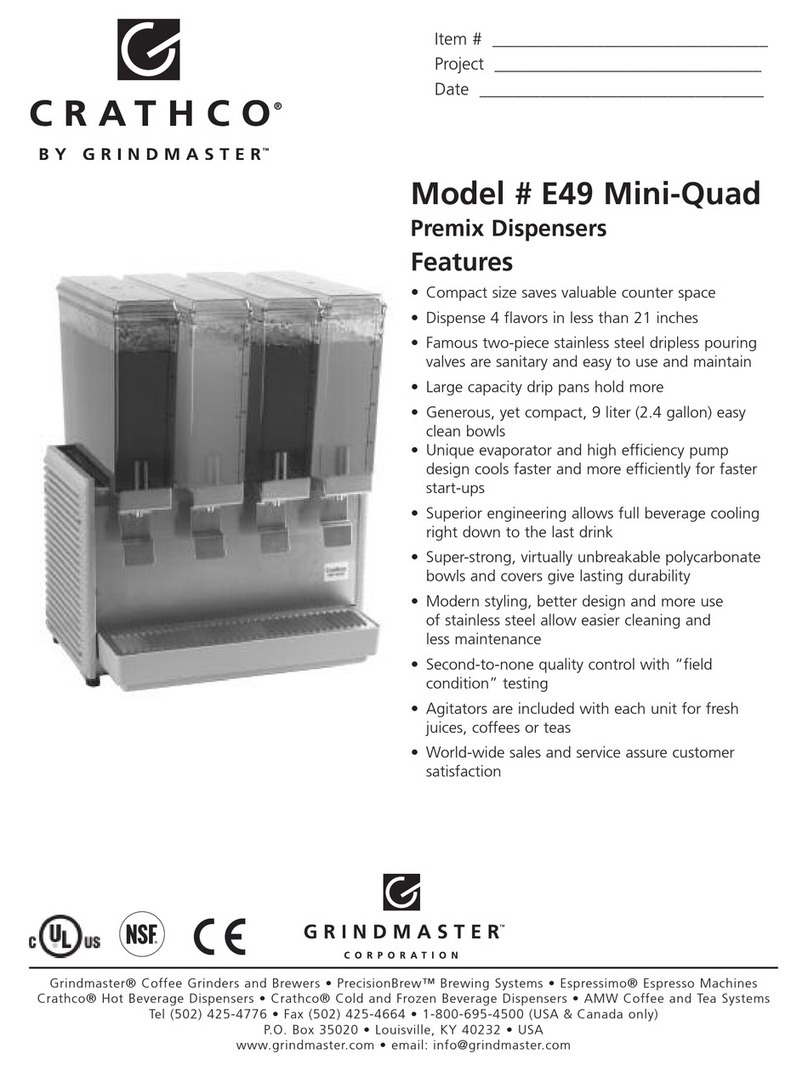 Crathco E-49 Mini-Quad Manual de usuario