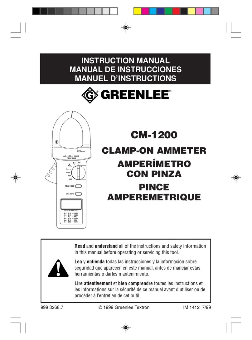 Greenlee CM-1200 Manual de usuario Greenlee CM-1200 Manual de usuario