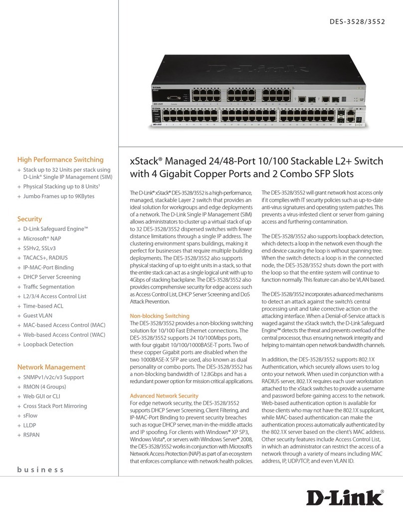 D-Link xStack DES-3552 Series Manual de usuario