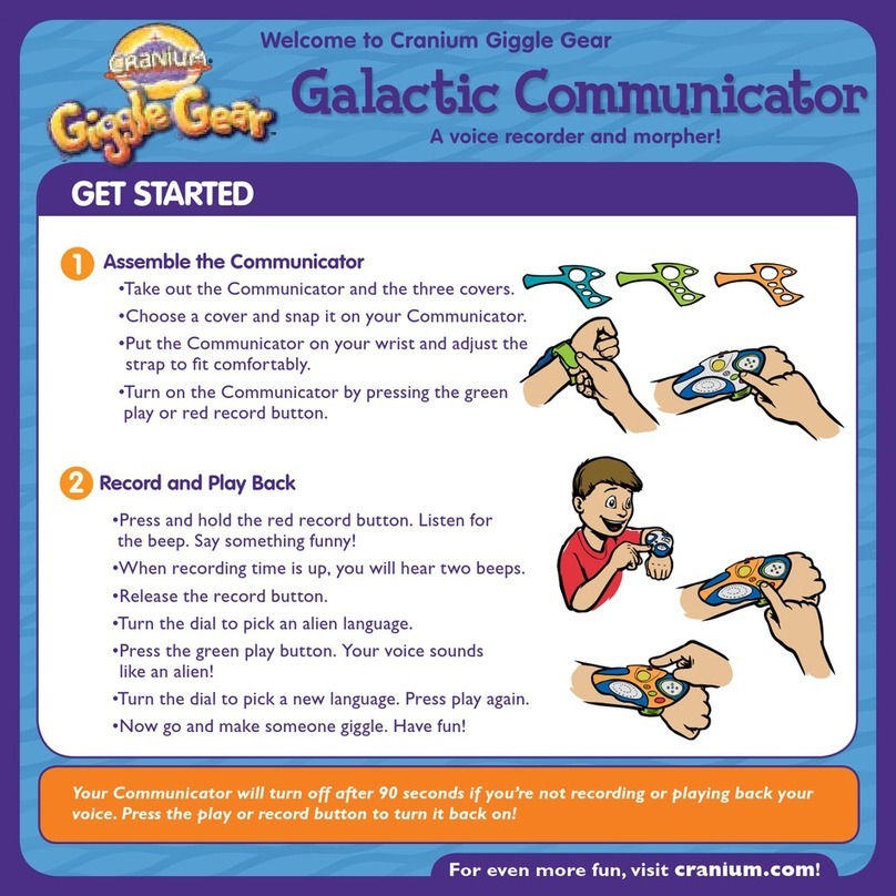 Cranium Galactic Communicator Manual de usuario Cranium Galactic Communicator Manual de usuario