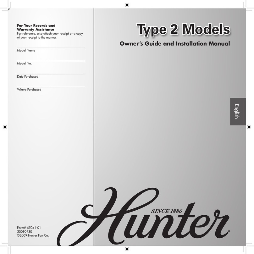 Hunter 45041-01 Manual de instrucciones