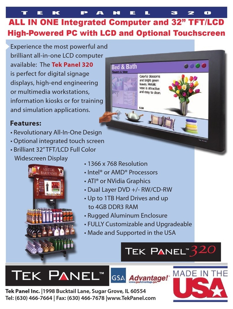 Tek Panel Tek Panel 320 Manual de usuario