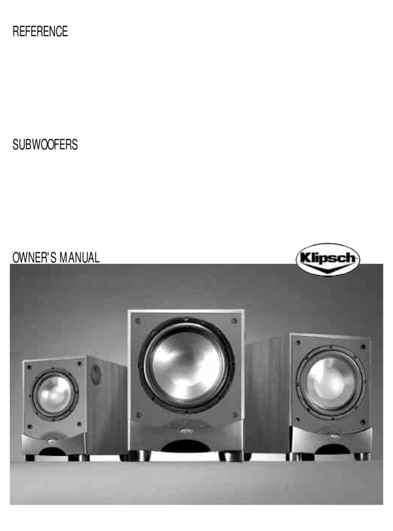 Klipsch Reference series Manual de usuario
